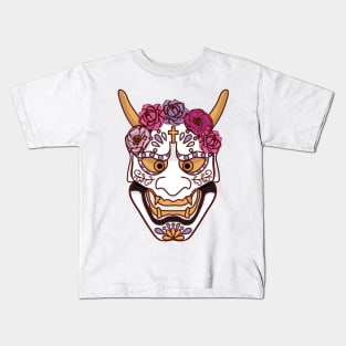 Dia de muertos Oni mask Kids T-Shirt